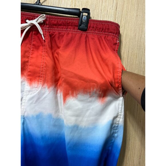 Old Navy - Men's Swim Short Printed Swimsuits - Red/Blue/White - Extra Large - Picture 10 of 16
